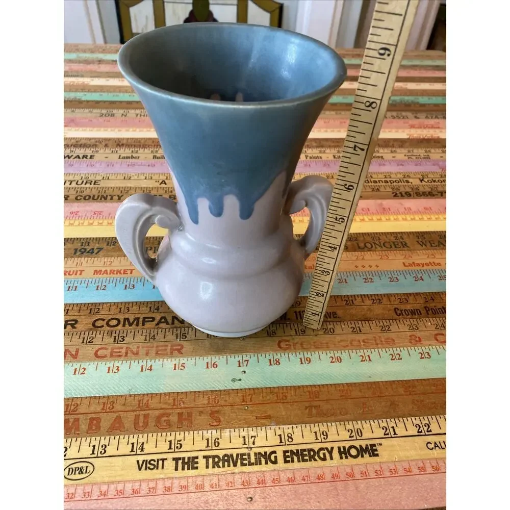 RARE ART DECO CIRCA 1910 Early ROSEVILLE ART POTTERY CARNELIAN VASE 8.5 Nouveau